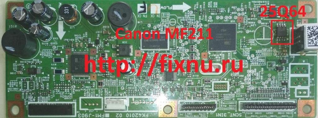 Canon i-SENSYS MF211 Дамп микросхем...